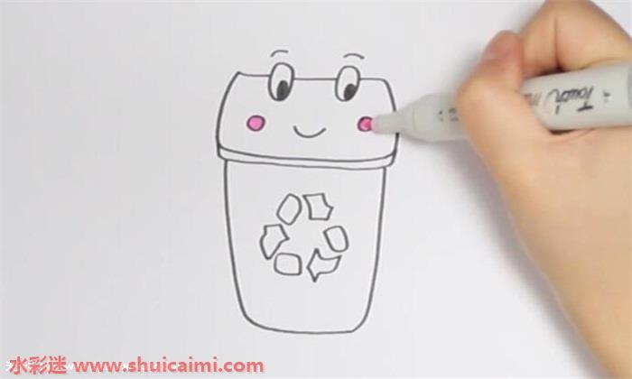 垃圾分类桶简笔画怎么画图片彩色