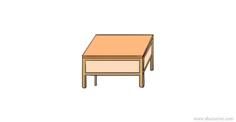 桌子儿童画怎么画 桌子简笔画图片