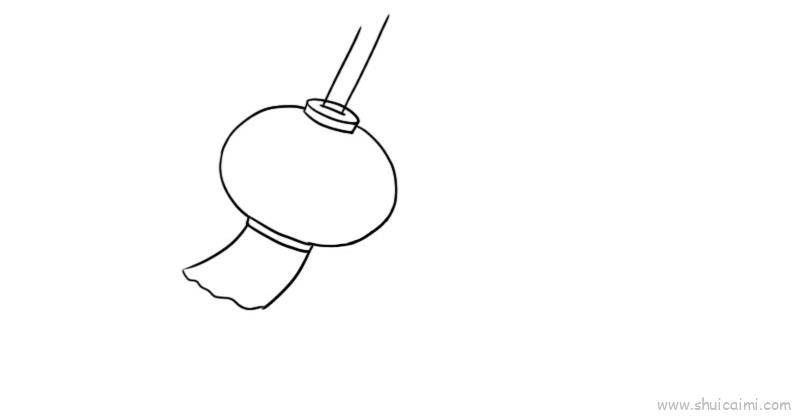 灯笼鞭炮儿童画怎么画 灯笼鞭炮简笔画顺序