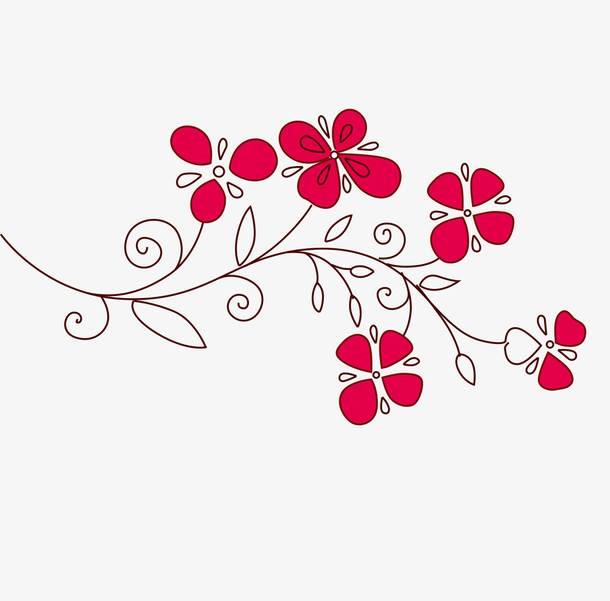 红色简笔画 蓝色简笔画可爱