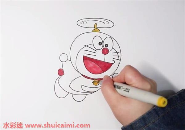 叮当猫竹蜻蜓怎么画 叮当猫竹蜻蜓简笔画漂亮彩色