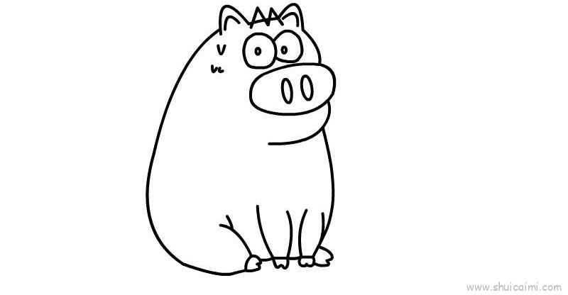 小猪儿童画怎么画 小猪简笔画顺序