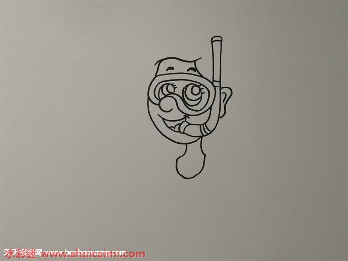 潜水员怎么画 潜水员简笔画简单彩色