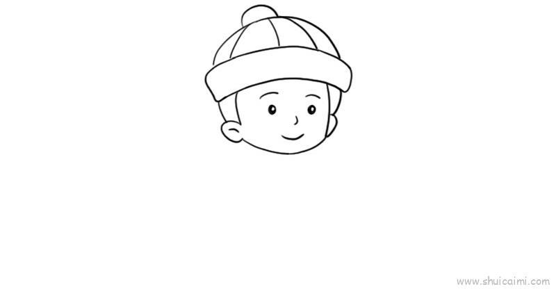 小孩拜年儿童画怎么画 小孩拜年简笔画画法