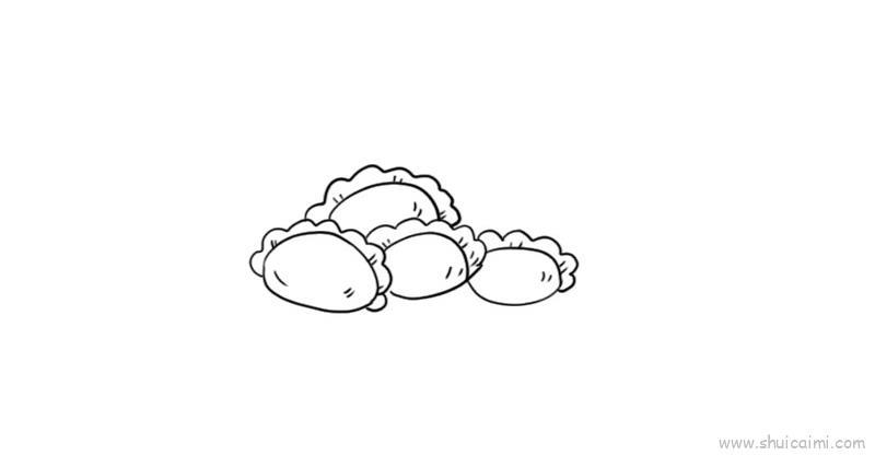 水饺儿童画怎么画 水饺简笔画简单又好看