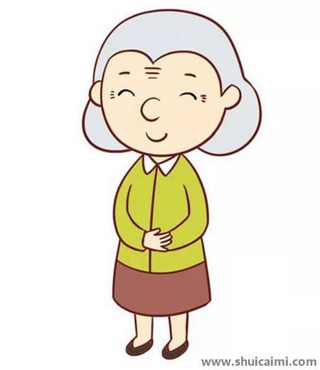 老奶奶儿童简笔画