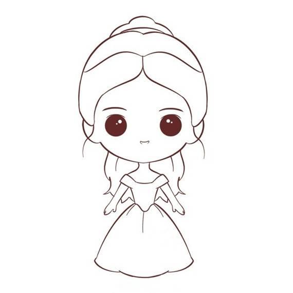 公主图片简笔画 长发公主图片简笔画