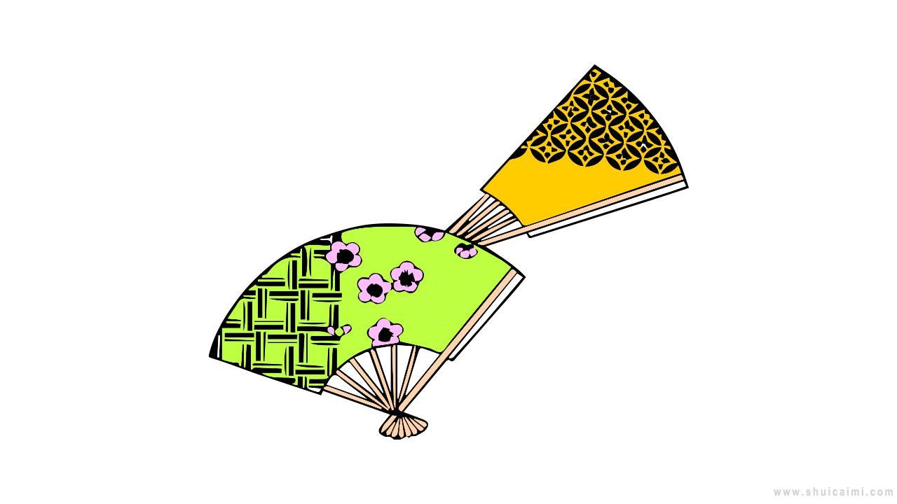 古风扇子简笔画怎么画 古风扇子简笔画顺序