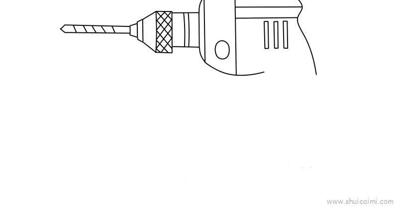 钻头儿童画怎么画 钻头简笔画画法