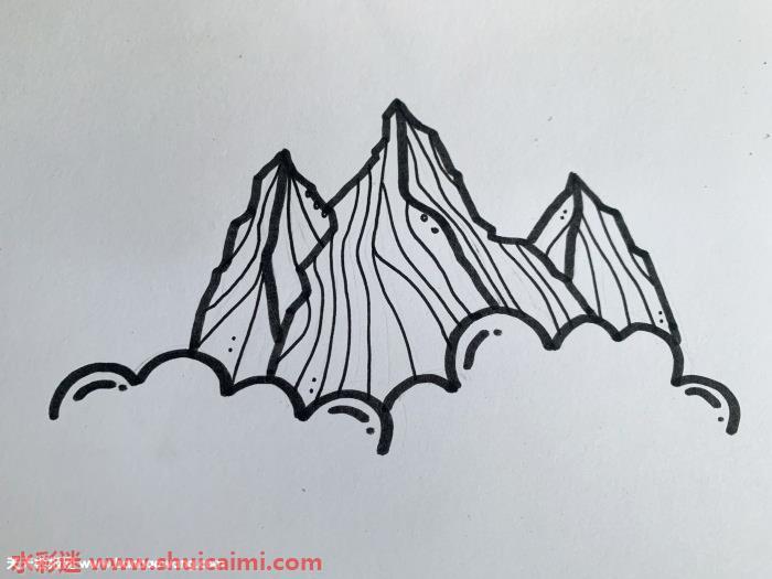 山怎么画 山简笔画图片大全带颜色