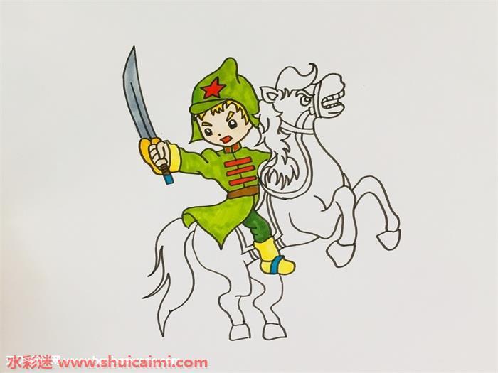 保尔柯察金怎么画 保尔柯察金简笔画图片大全带颜色