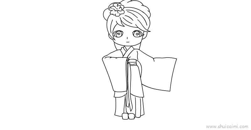 古代人物女娘娘儿童画怎么画 古代人物女娘娘简笔画好看