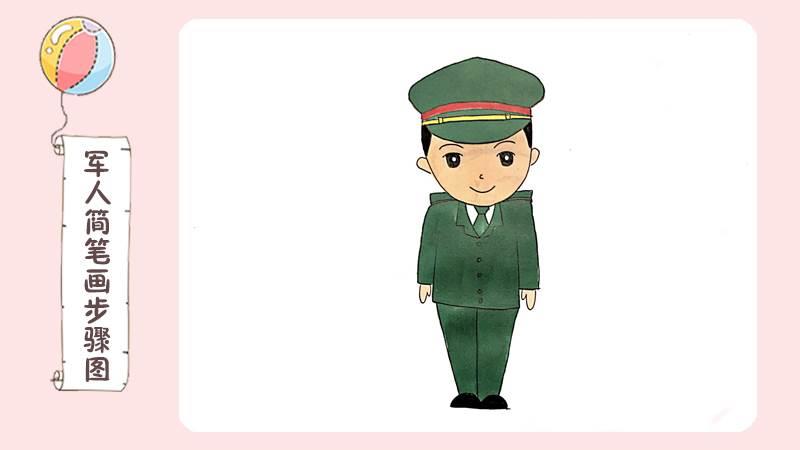 军人简笔画 解放军战士简笔画