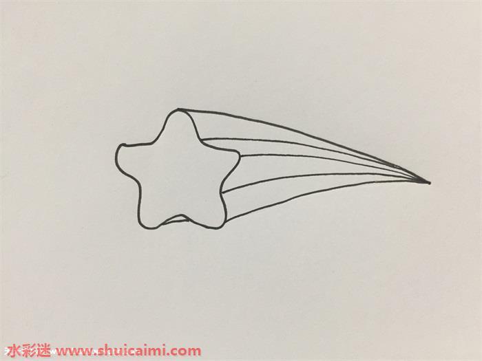 流星怎么画 流星简笔画图片带颜色
