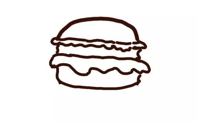 汉堡简笔画 汉堡简笔画简单又好看