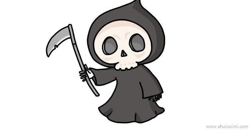 死神儿童画怎么画 死神简笔画简单
