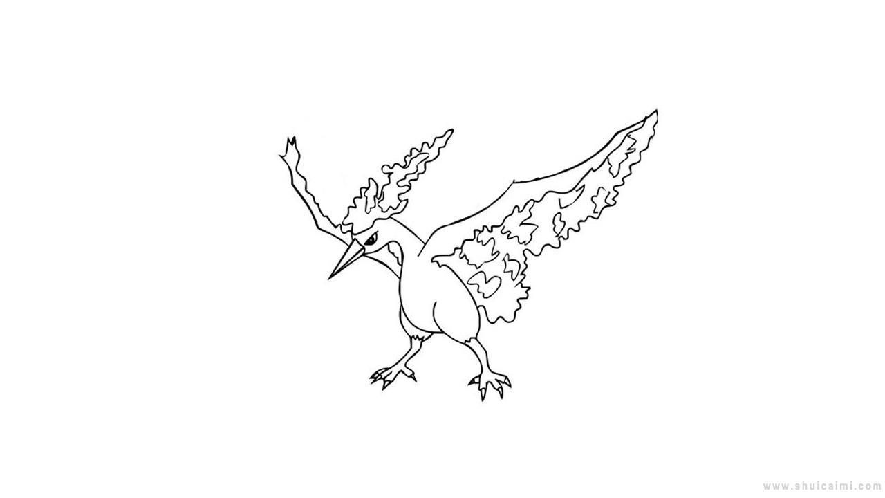 火焰鸟简笔画怎么画 火焰鸟简笔画画法