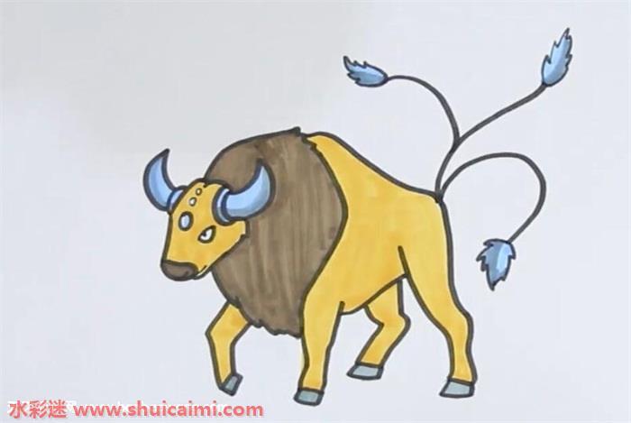 肯泰罗怎么画 肯泰罗简笔画漂亮