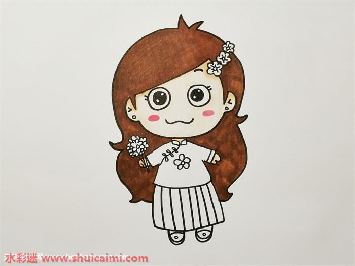 新娘简笔画怎么画步骤