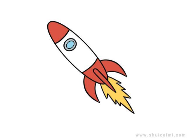 火箭简笔画怎么画 火箭简笔画好看