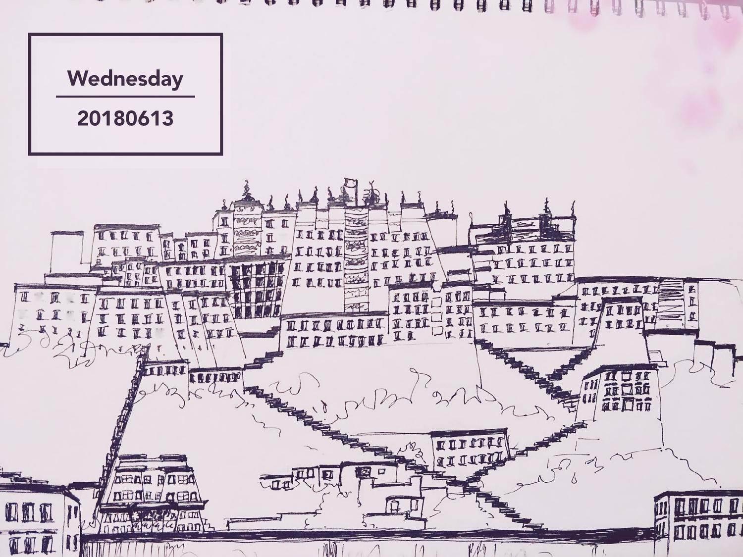 布达拉宫简笔画 布达拉宫简笔画简单