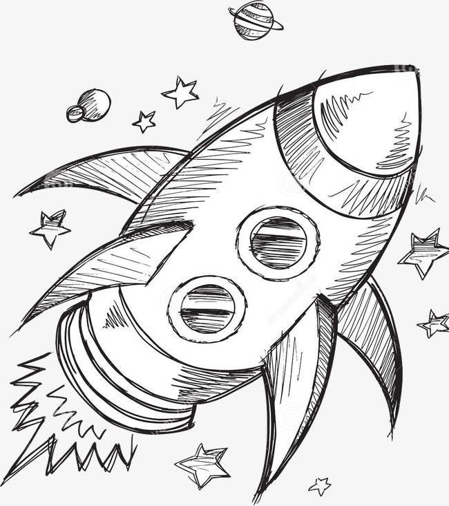 火箭的简笔画 火箭的简笔画简单漂亮