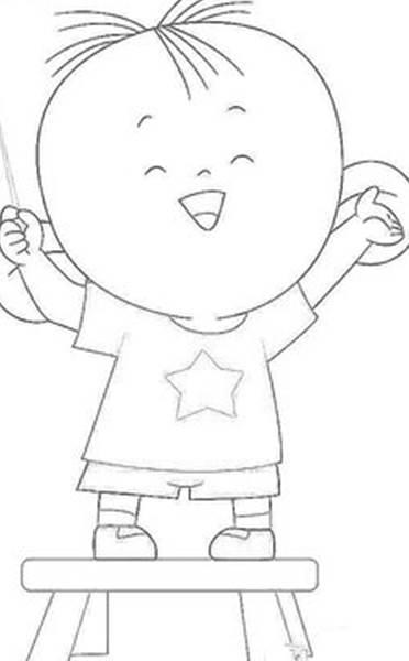 大头儿子简笔画 大头儿子简笔画简单又漂亮