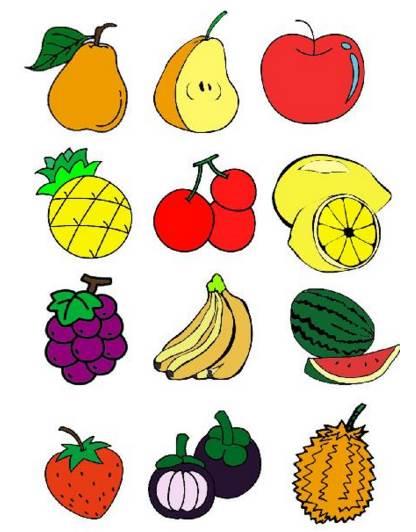水果简笔画图片大全带颜色 水果简笔画图片大全带颜色蔬菜