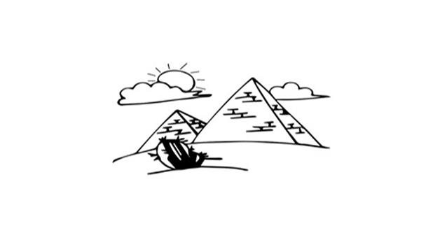 金字塔简笔画怎么画 金字塔简笔画顺序