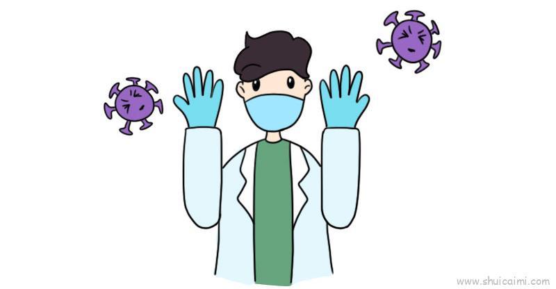 抗战疫情儿童画怎么画 抗战疫情简笔画简单又好看