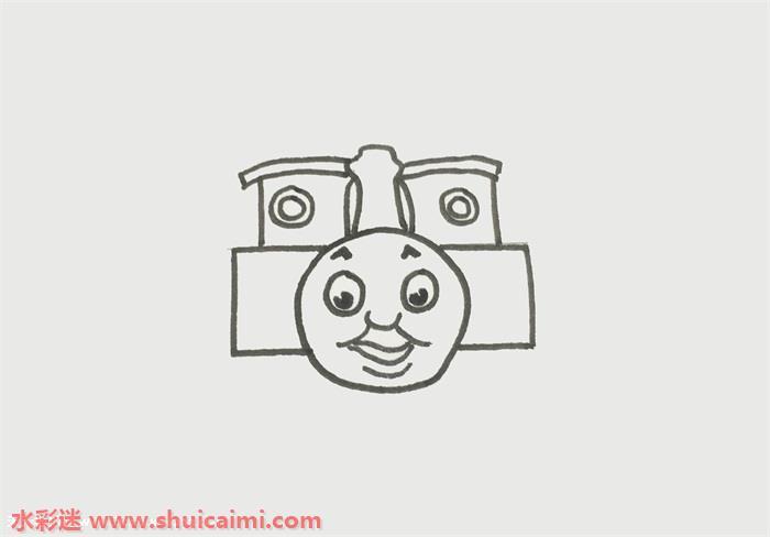 托马斯怎么画简单又漂亮 火车托马斯彩色简笔画步骤