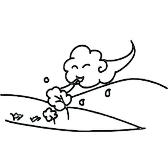 迎风简笔画 迎风图片卡通