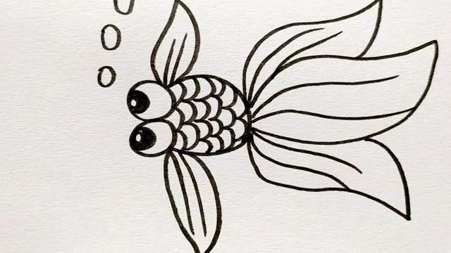 小金鱼简笔画 小金鱼简笔画彩色