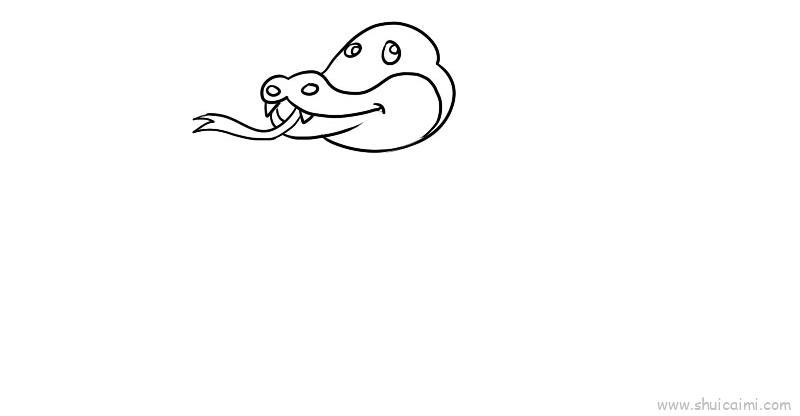 巨蟒儿童画怎么画 巨蟒简笔画好看