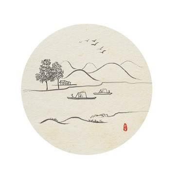 山水简笔画 山水简笔画简单又漂亮