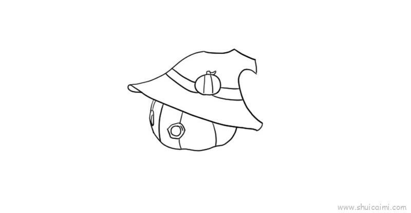 南瓜灯巫帽儿童画怎么画 南瓜灯巫帽简笔画简单又好看