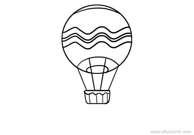 热气球儿童画怎么画 热气球简笔画画法