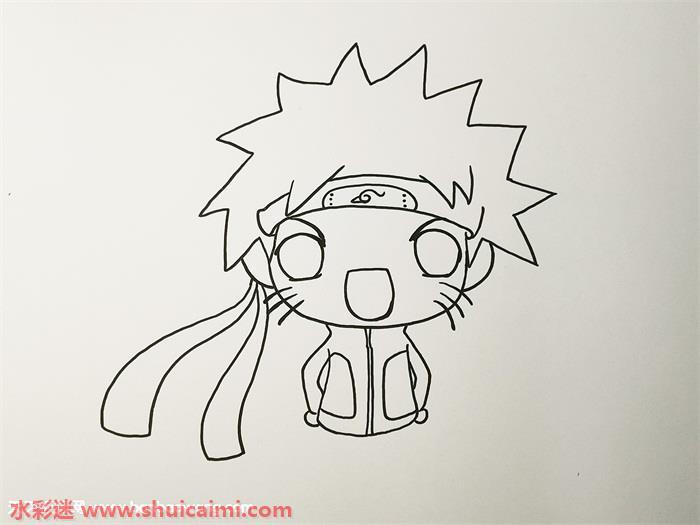 鸣人怎么画 鸣人简笔画漂亮