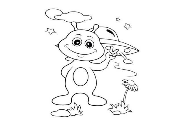 外星人简笔画 外星人简笔画可爱