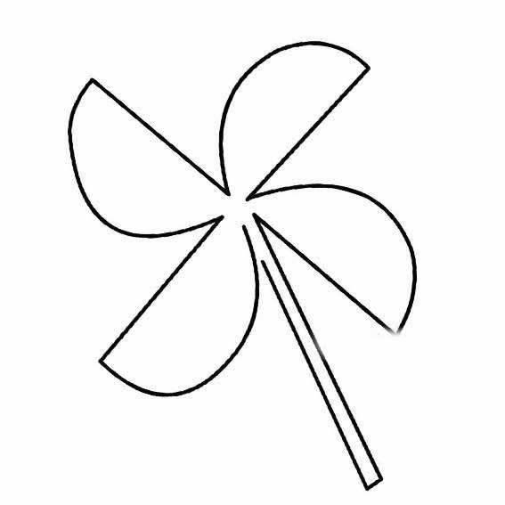 风车简笔画 风车简笔画带颜色