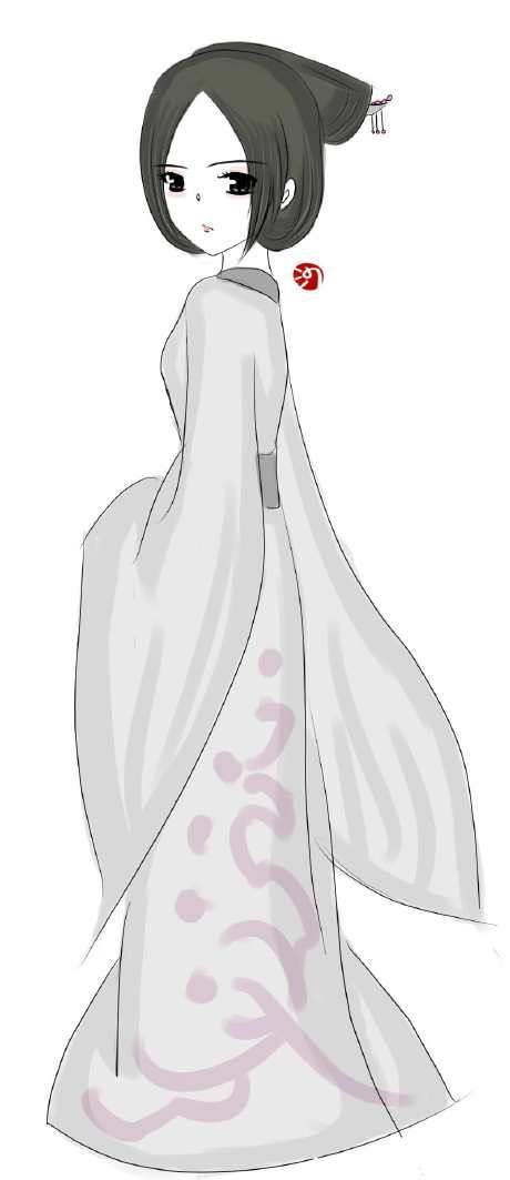 汉服简笔画 汉服简笔画男