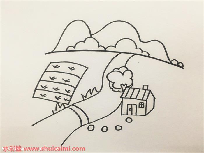 家乡怎么画 家乡简笔画简单彩色