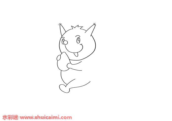 小松鼠怎么画 小松鼠简笔画图片彩色