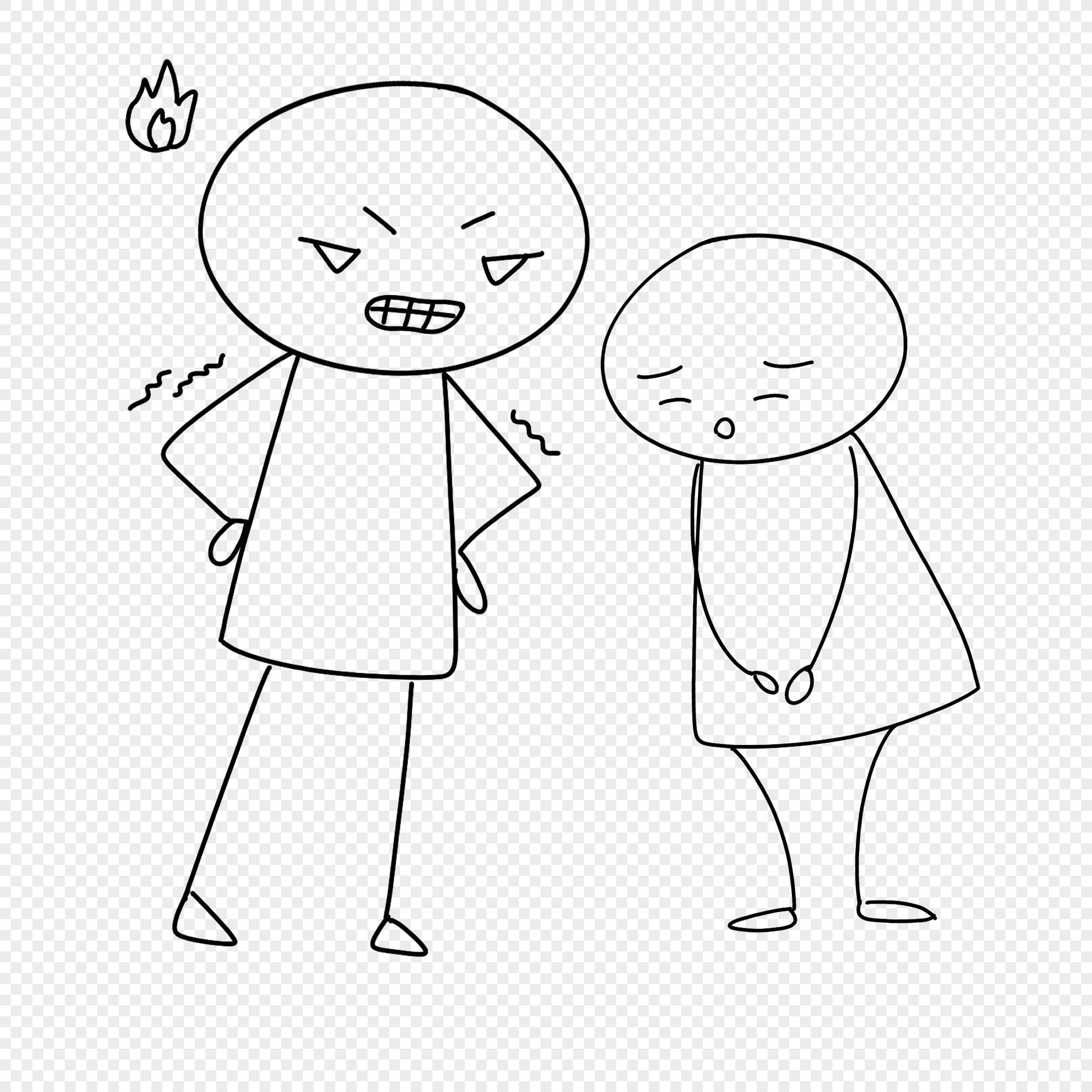 生气的表情简笔画 生气的表情简笔画图片