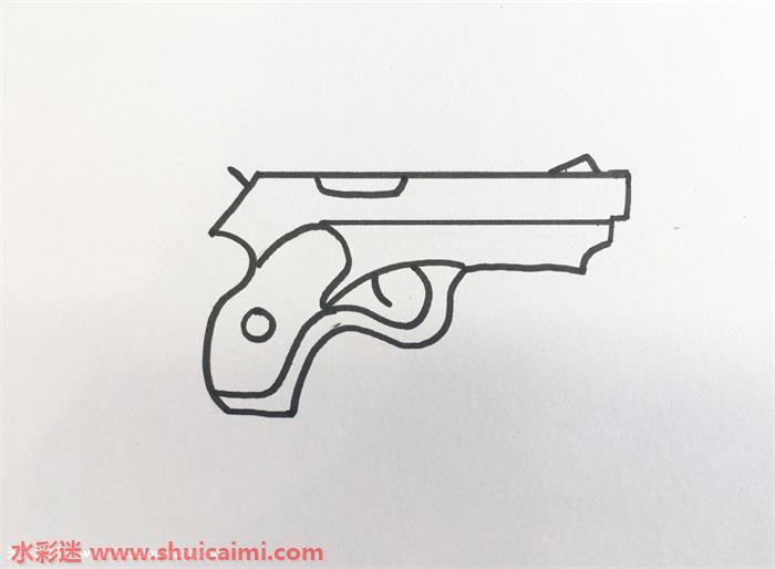 枪怎么画 枪简笔画图片带颜色