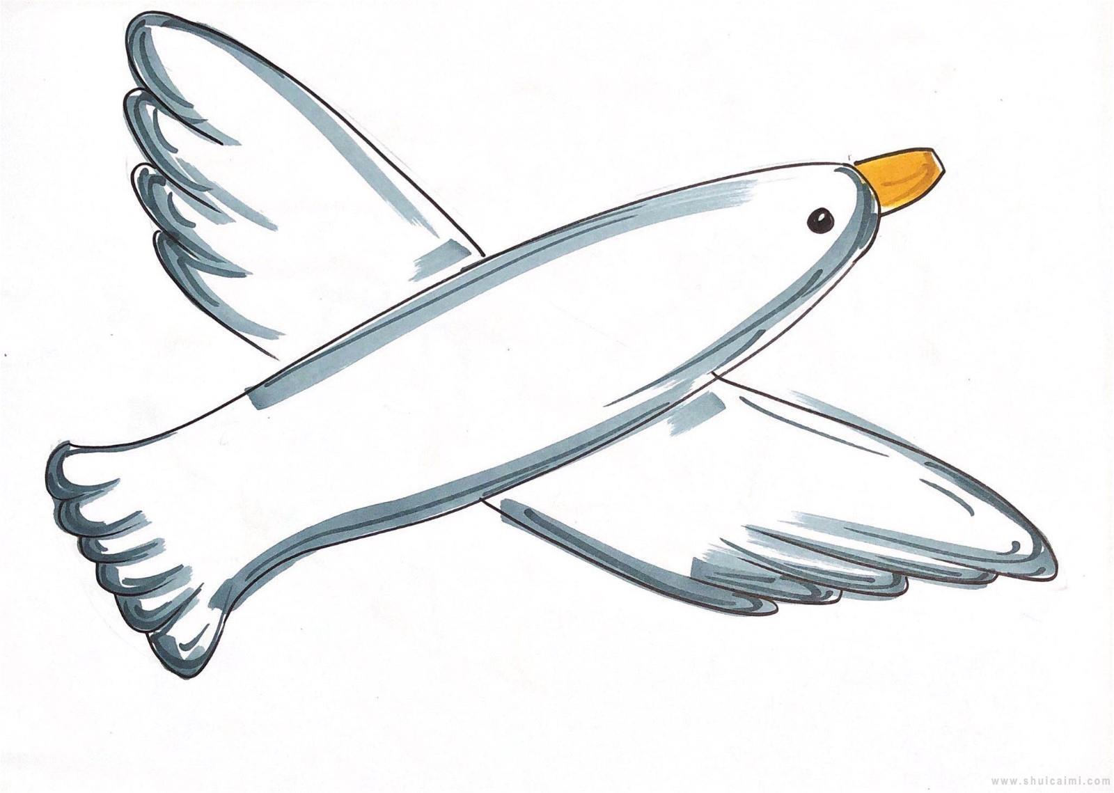 海燕简笔画怎么画 海燕简笔画顺序