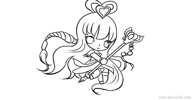 7个叶罗丽仙子王默儿童画怎么画 7个叶罗丽仙子王默简笔画好看