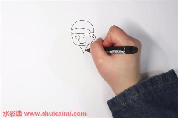 环卫工人怎么画 环卫工人简笔画彩色