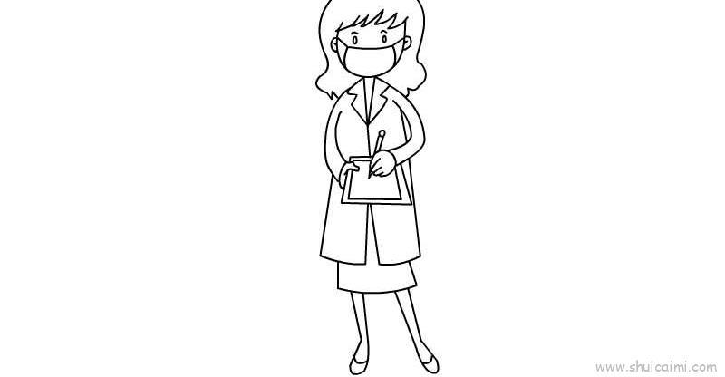 护士教程儿童画怎么画 护士教程简笔画顺序