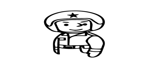 军人简笔画怎么画 军人简笔画好看